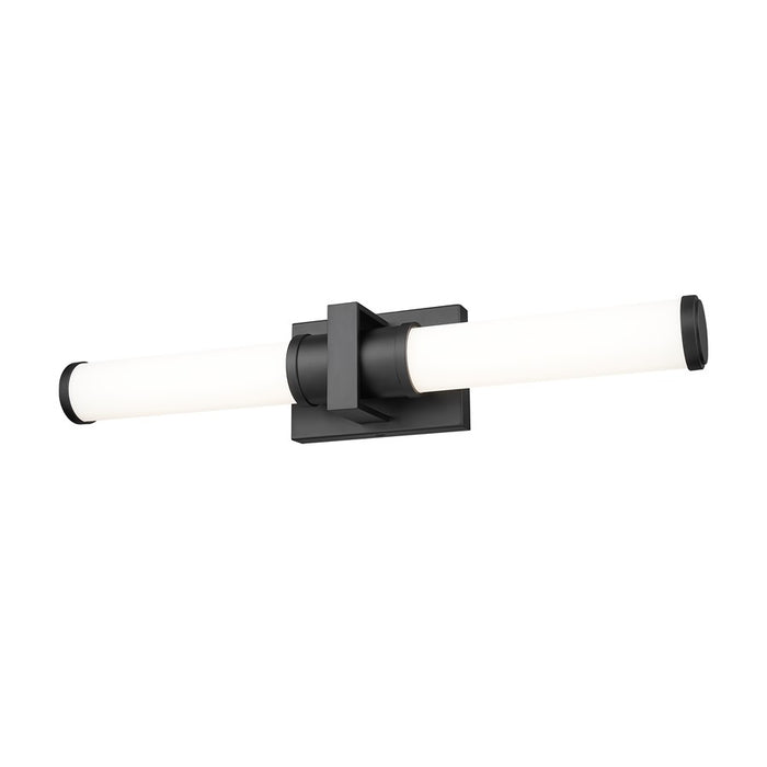 Z-Lite Idris 1 Light 4" LED Vanity/25W, Matte Black/Opal White
