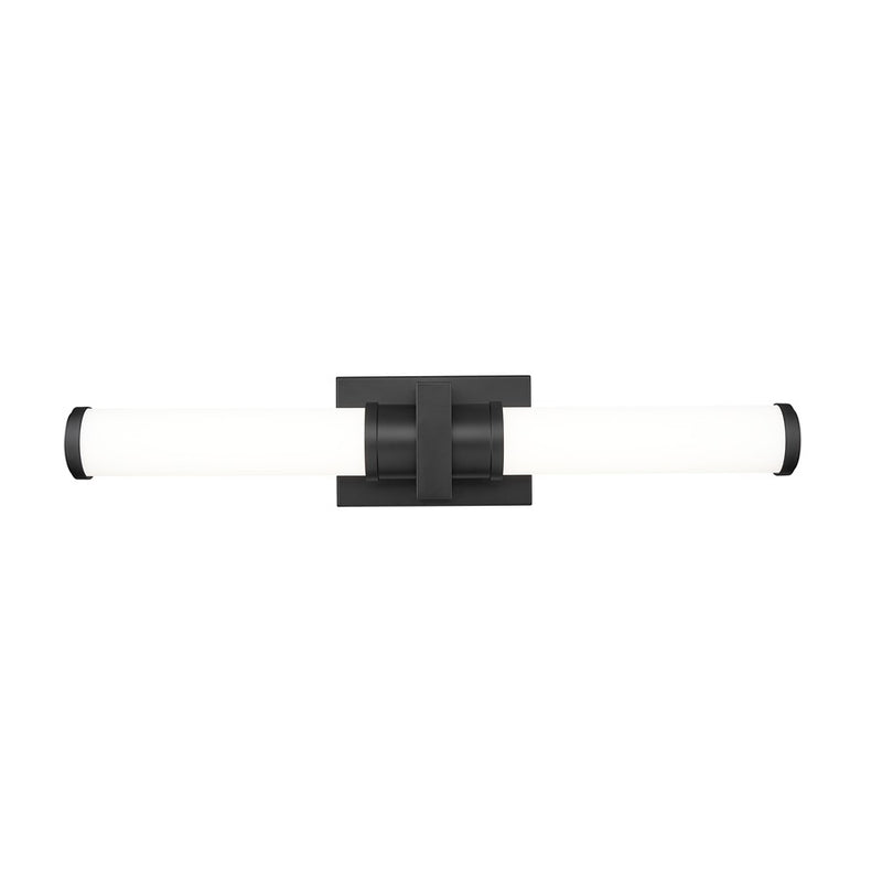Z-Lite Idris 1 Light 4" LED Vanity/25W, Matte Black/Opal White