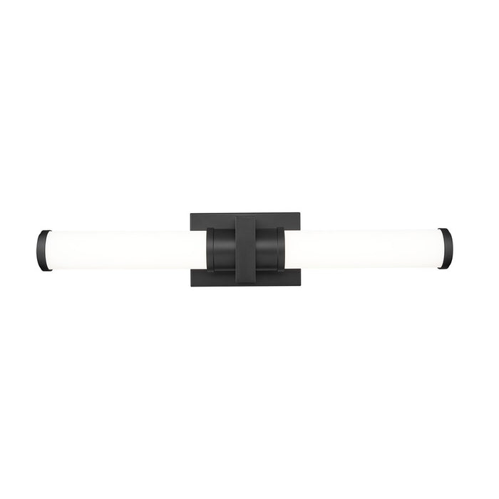 Z-Lite Idris 1 Light 4" LED Vanity/25W, Matte Black/Opal White