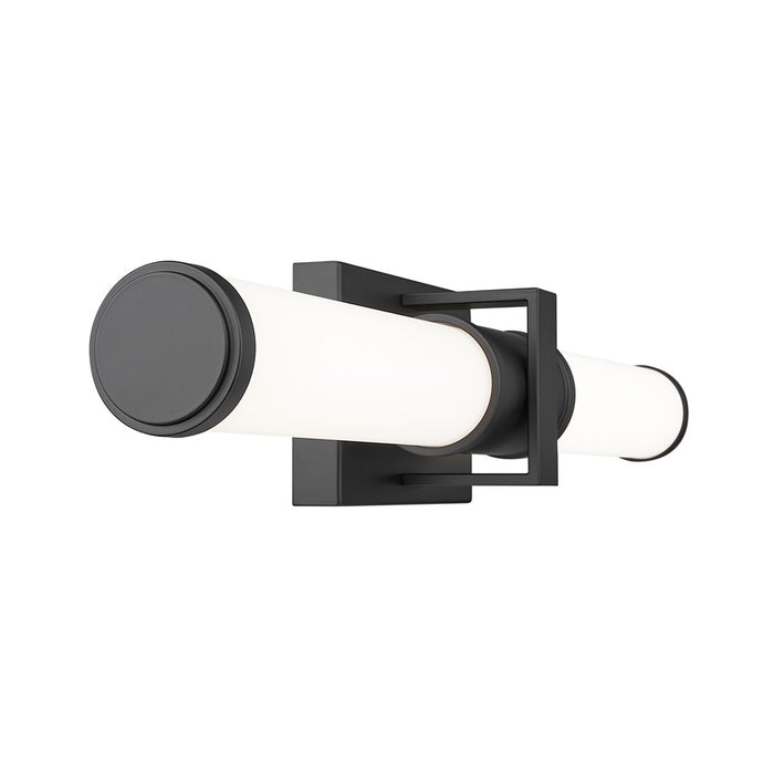 Z-Lite Idris 1 Light 4" LED Vanity/25W, Matte Black/Opal White