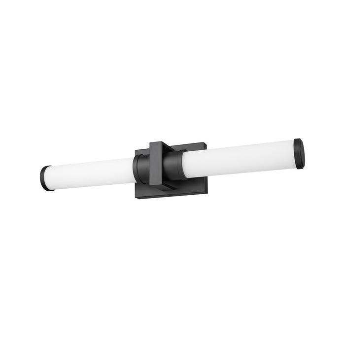 Z-Lite Idris 1 Light 4" LED Vanity/25W, Matte Black/Opal White