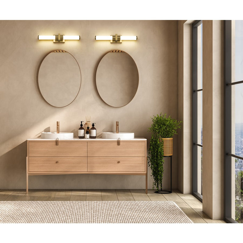 Z-Lite Idris 1 Light 4" LED Vanity 25W, Modern Gold/Opal White