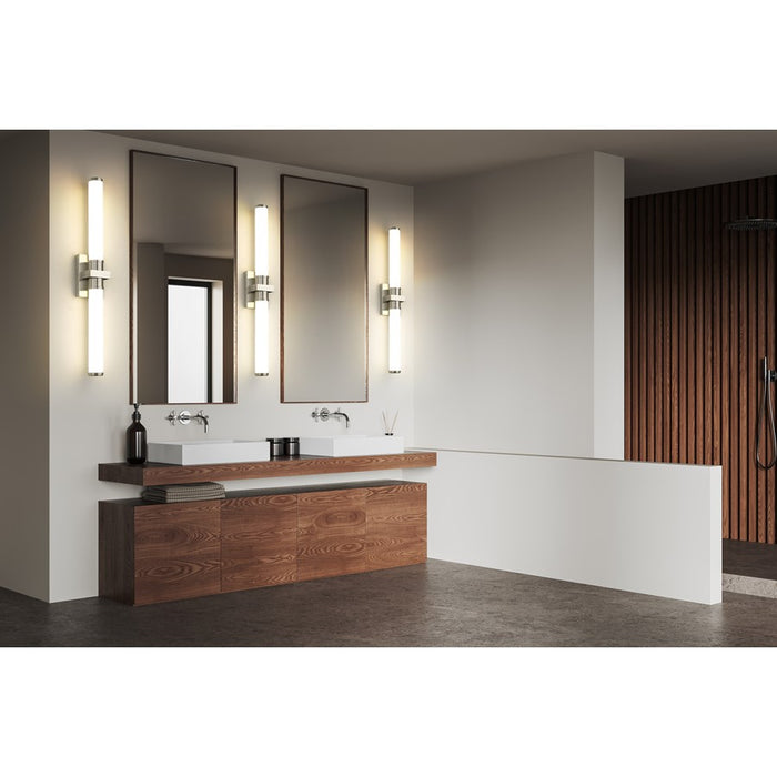 Z-Lite Idris 1Lt 4" LED Vanity/32W, Brushed Nickel/Opal White