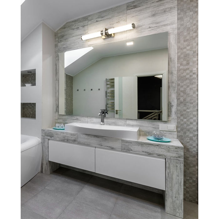 Z-Lite Idris 1Lt 4" LED Vanity/32W, Brushed Nickel/Opal White