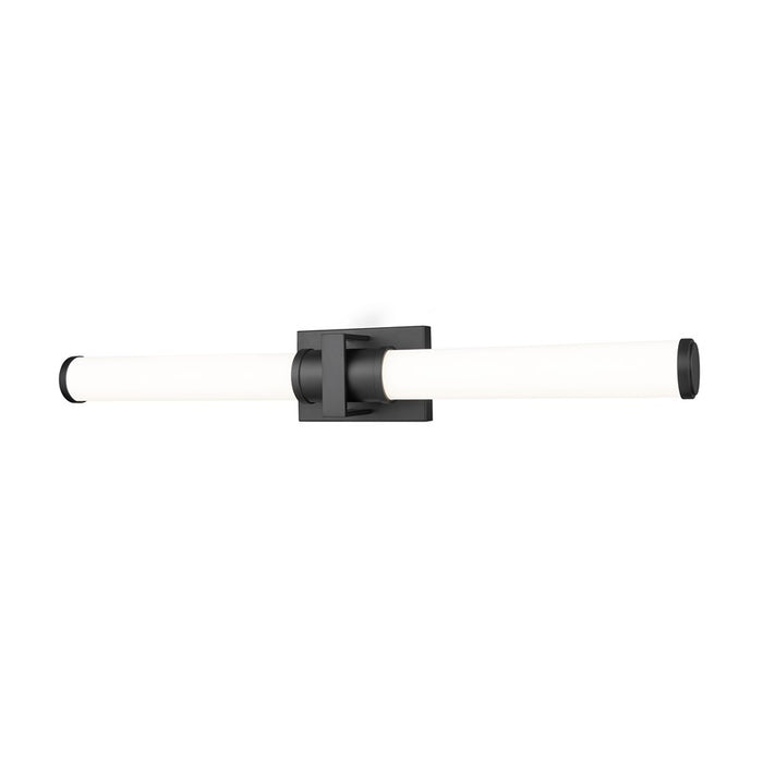 Z-Lite Idris 1 Light 4" LED Vanity/32W, Matte Black/Opal White - 1019-32W-MB-LED