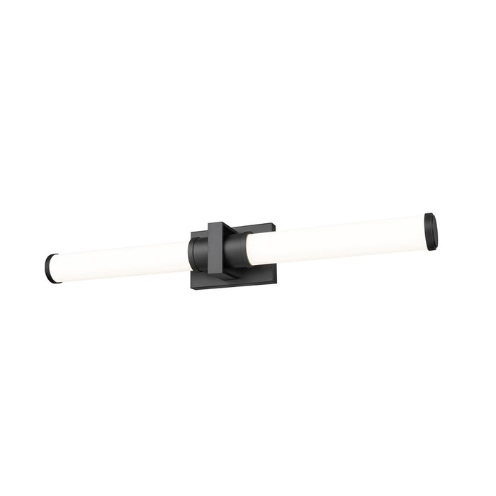 Z-Lite Idris 1 Light 4" LED Vanity/32W, Matte Black/Opal White