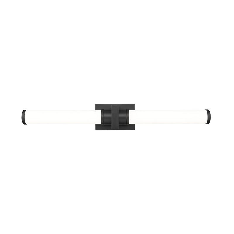 Z-Lite Idris 1 Light 4" LED Vanity/32W, Matte Black/Opal White