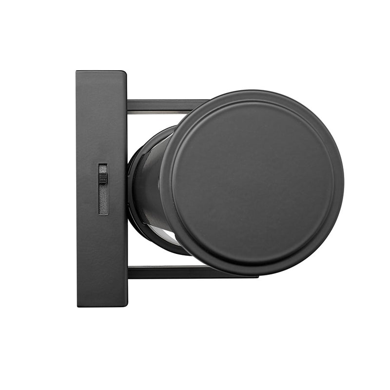 Z-Lite Idris 1 Light 4" LED Vanity/32W, Matte Black/Opal White