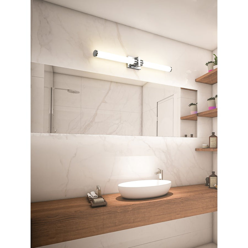 Z-Lite Idris 1 Light 4" LED Vanity/40W, Chrome/Opal White