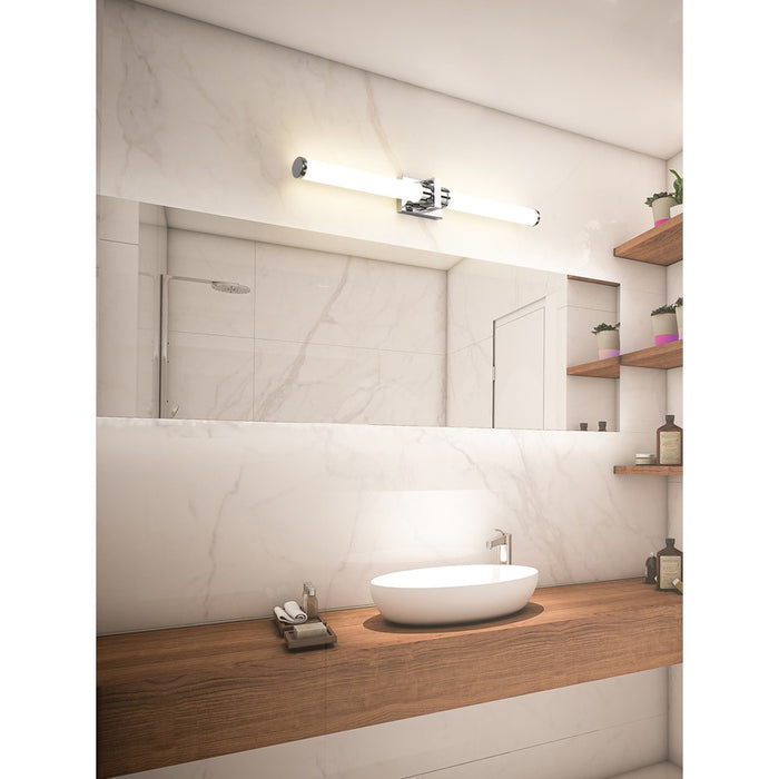 Z-Lite Idris 1 Light 4" LED Vanity/40W, Chrome/Opal White