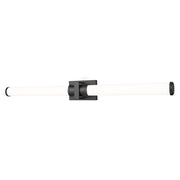 Z-Lite Idris 1 Light 4" LED Vanity/40W, Matte Black/Opal White - 1019-40W-MB-LED
