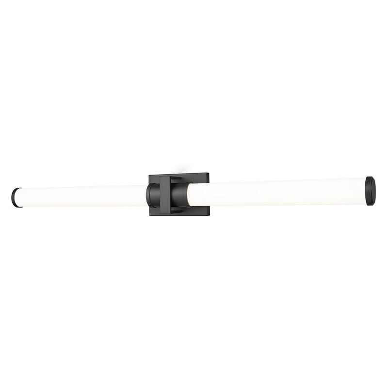 Z-Lite Idris 1 Light 4" LED Vanity/40W, Matte Black/Opal White - 1019-40W-MB-LED