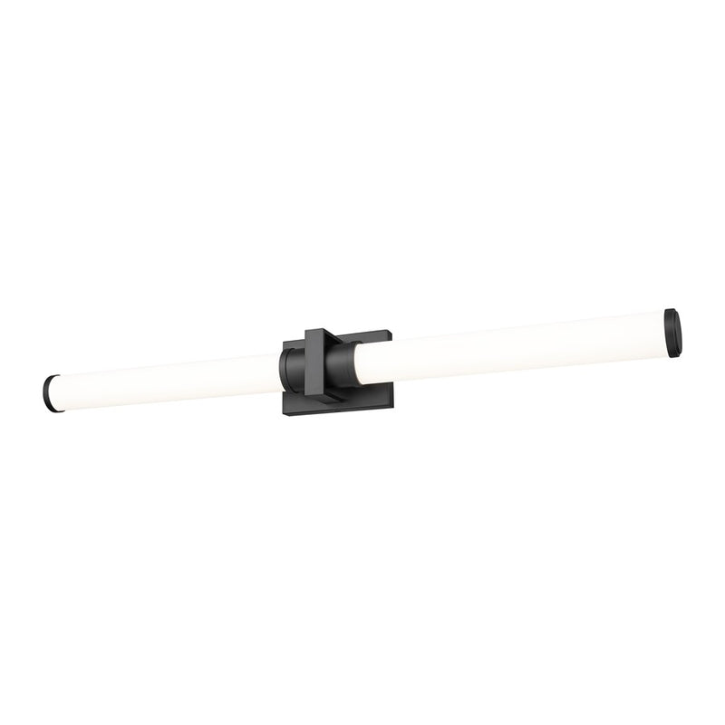 Z-Lite Idris 1 Light 4" LED Vanity/40W, Matte Black/Opal White