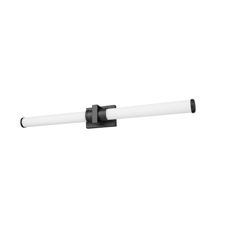 Z-Lite Idris 1 Light 4" LED Vanity/40W, Matte Black/Opal White