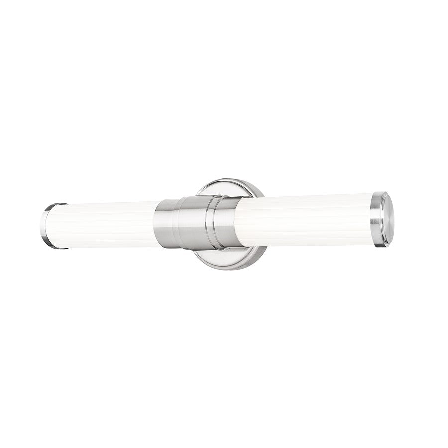 Z-Lite Warwick 1Lt 4" LED Vanity/18W, Nickel/Opal White - 1020-18W-BN-LED