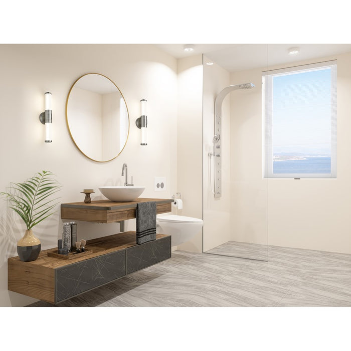 Z-Lite Warwick 1Lt 4" LED Vanity/18W, Nickel/Opal White