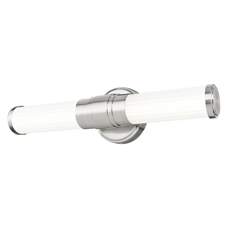 Z-Lite Warwick 1Lt 4" LED Vanity/18W, Nickel/Opal White