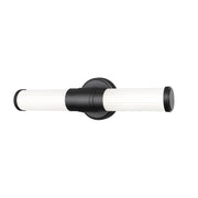 Z-Lite Warwick 1Lt 4" LED Vanity/18W, Matte Black/Opal White - 1020-18W-MB-LED