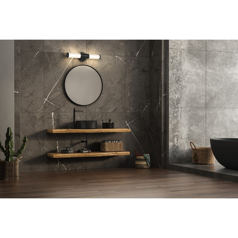 Z-Lite Warwick 1 Light 4" LED Vanity 18W, Matte Black/Opal White