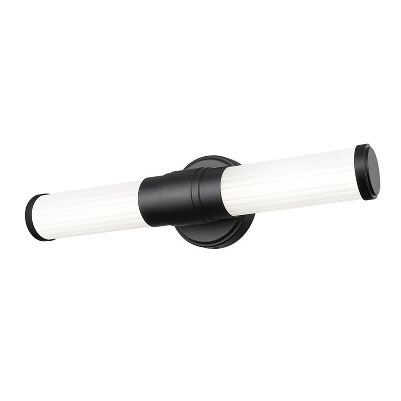 Z-Lite Warwick 1 Light 4" LED Vanity 18W, Matte Black/Opal White