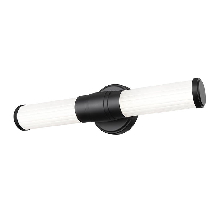 Z-Lite Warwick 1 Light 4" LED Vanity 18W, Matte Black/Opal White