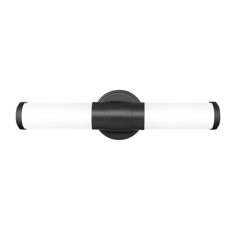 Z-Lite Warwick 1Lt 4" LED Vanity/18W, Matte Black/Opal White