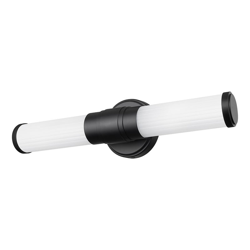 Z-Lite Warwick 1Lt 4" LED Vanity/18W, Matte Black/Opal White