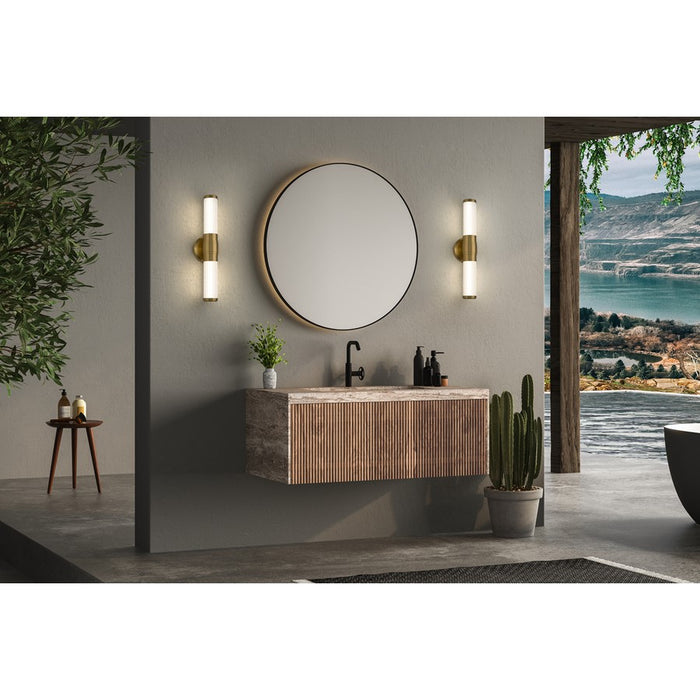 Z-Lite Warwick 1Lt 4" LED Vanity/18W, Modern Gold/Opal White