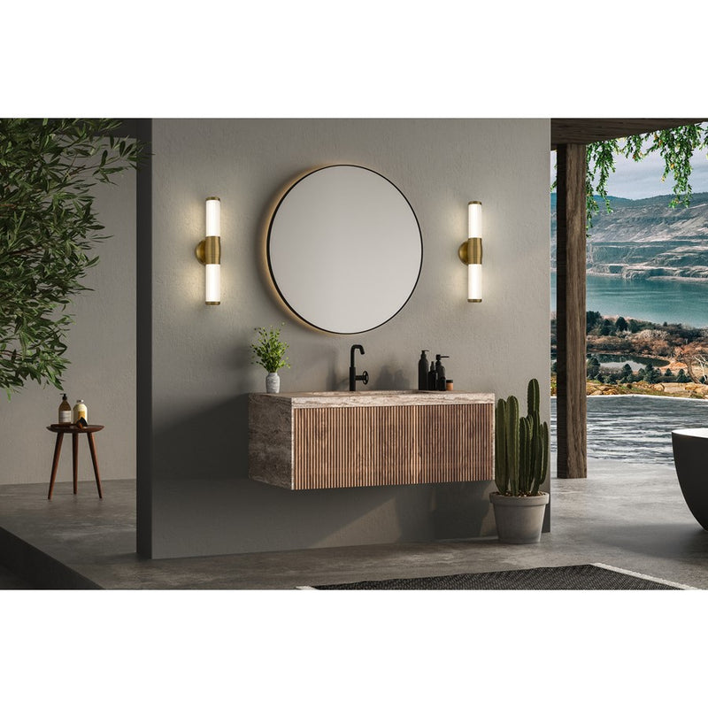 Z-Lite Warwick 1 Light 4" LED Vanity 18W, Modern Gold/Opal White