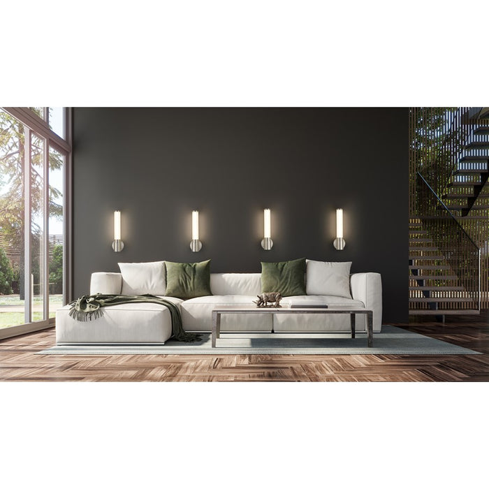 Z-Lite Warwick 1 Light 4" Wall Sconce, Brushed Nickel/Opal White
