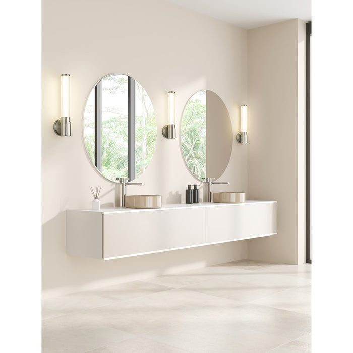 Z-Lite Warwick 1 Light 4" Wall Sconce, Brushed Nickel/Opal White