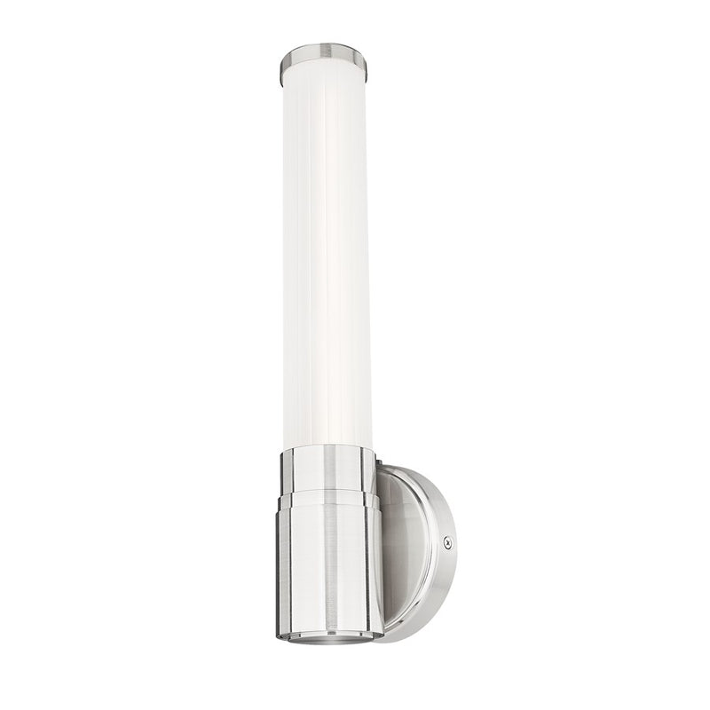 Z-Lite Warwick 1 Light 4" Wall Sconce, Brushed Nickel/Opal White