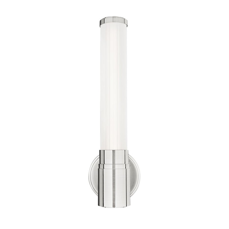 Z-Lite Warwick 1 Light 4" Wall Sconce, Brushed Nickel/Opal White