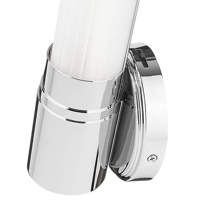 Z-Lite Warwick 1 Light 4" Wall Sconce, Chrome/Opal White