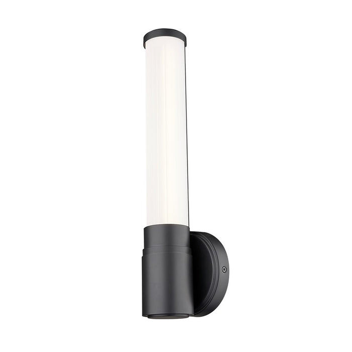 Z-Lite Warwick 1 Light 4" Wall Sconce, Matte Black/Opal White