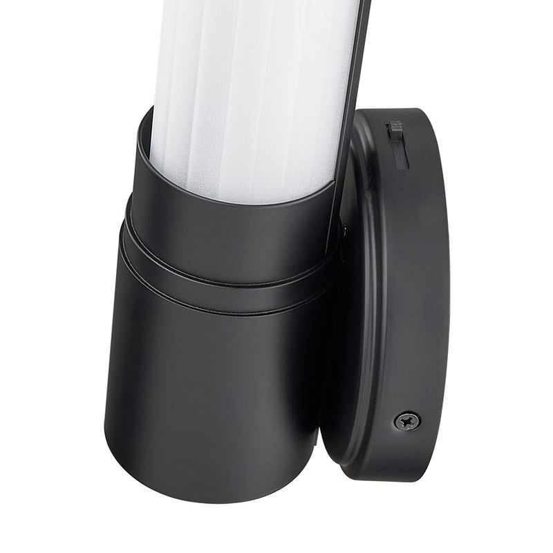 Z-Lite Warwick 1 Light 4" Wall Sconce, Matte Black/Opal White