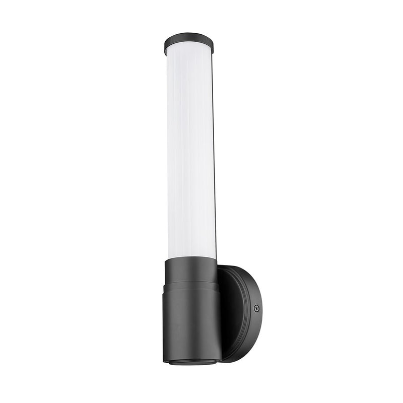 Z-Lite Warwick 1 Light 4" Wall Sconce, Matte Black/Opal White