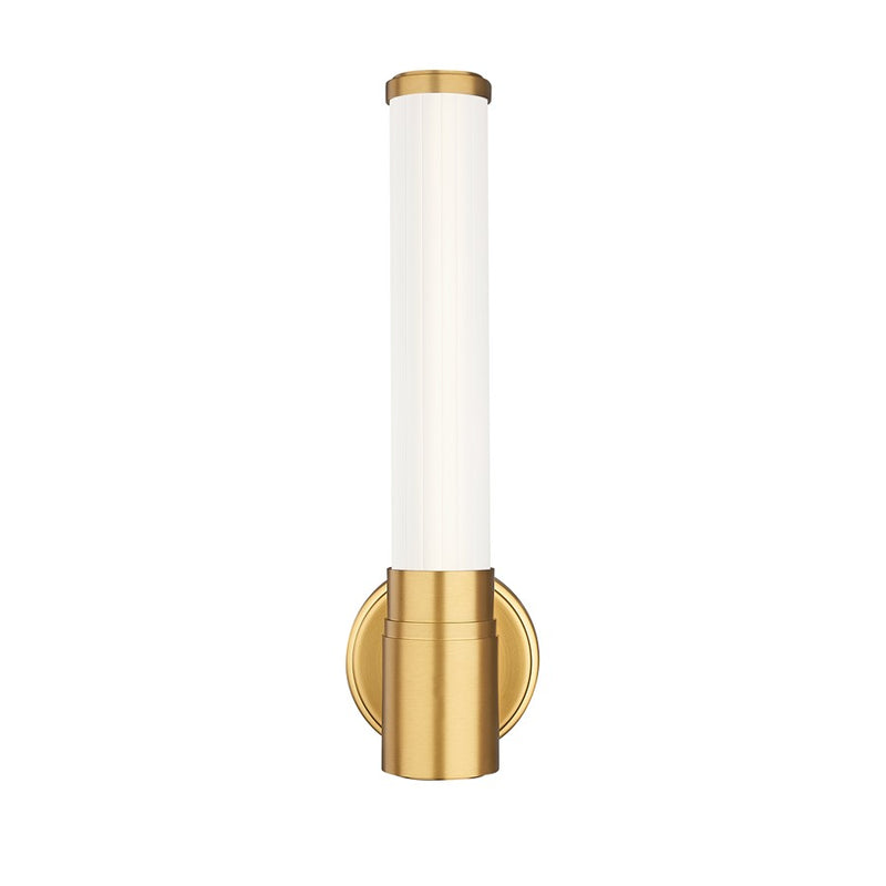 Z-Lite Warwick 1 Light 4" Wall Sconce, Modern Gold/Opal White
