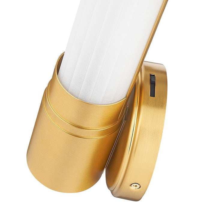 Z-Lite Warwick 1 Light 4" Wall Sconce, Modern Gold/Opal White
