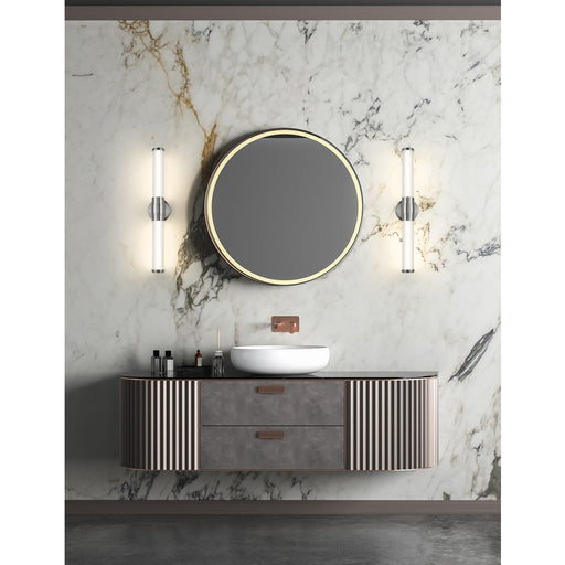 Z-Lite Warwick 1Lt 4" LED Vanity/25W, Nickel/Opal White
