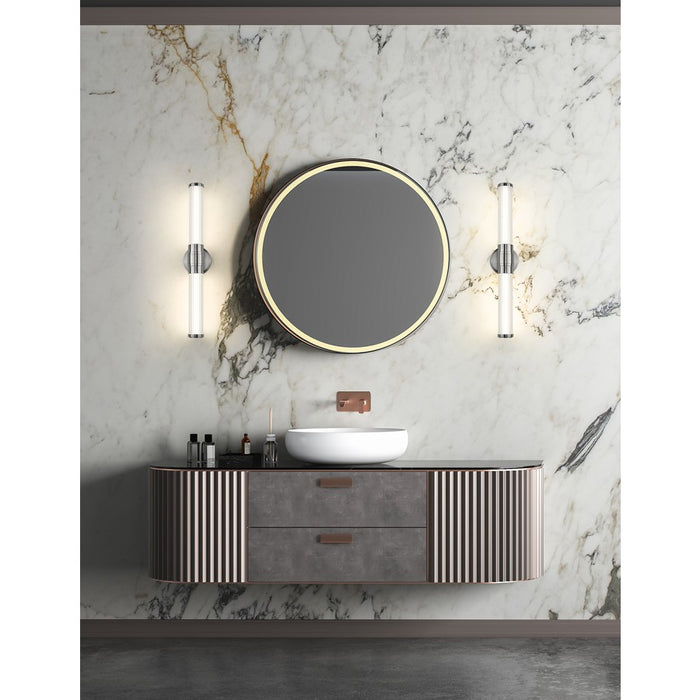 Z-Lite Warwick 1Lt 4" LED Vanity/25W, Nickel/Opal White