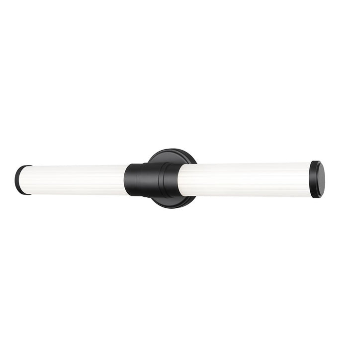Z-Lite Warwick 1Lt 4" LED Vanity/25W, Matte Black/Opal White - 1020-25W-MB-LED
