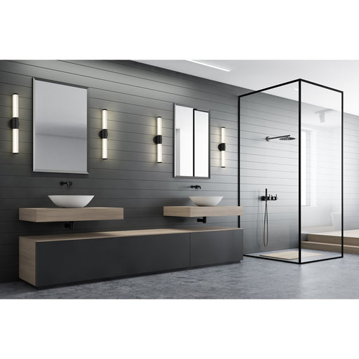 Z-Lite Warwick 1 Light 4" LED Vanity 25W, Matte Black/Opal White