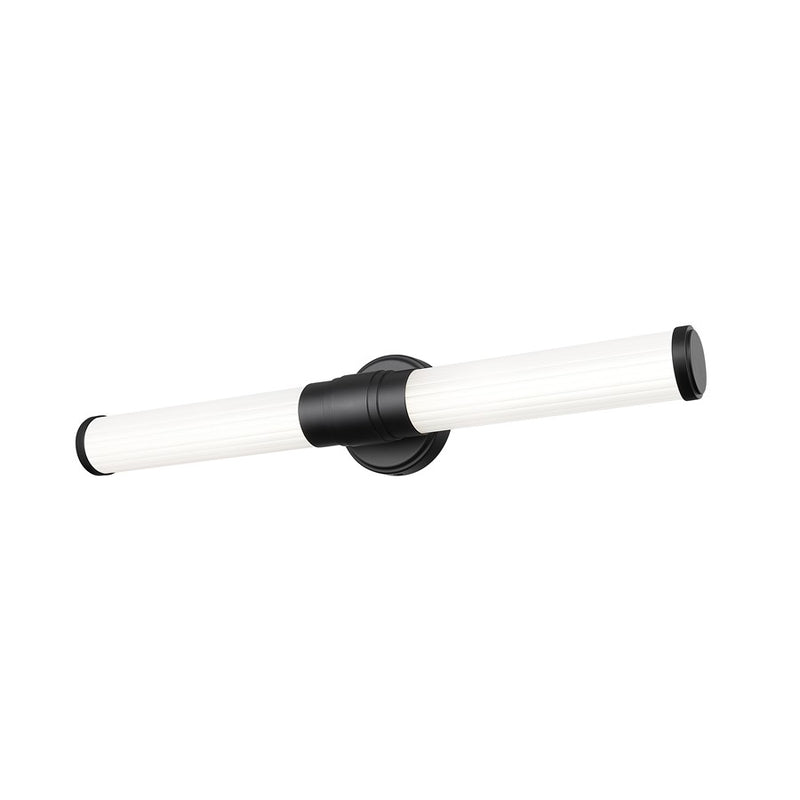 Z-Lite Warwick 1Lt 4" LED Vanity/25W, Matte Black/Opal White
