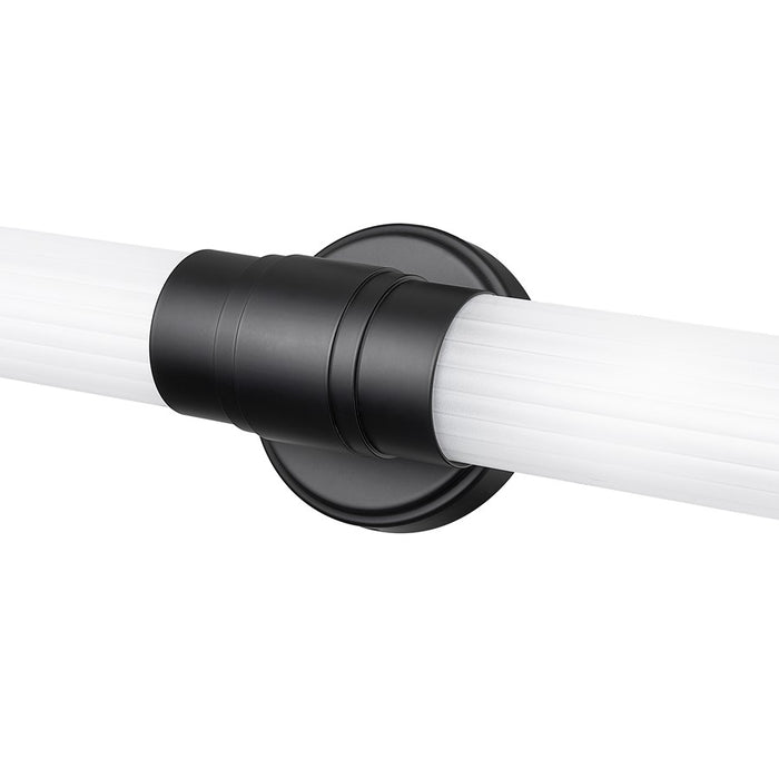 Z-Lite Warwick 1Lt 4" LED Vanity/25W, Matte Black/Opal White