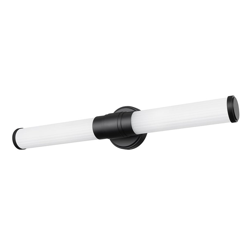 Z-Lite Warwick 1Lt 4" LED Vanity/25W, Matte Black/Opal White