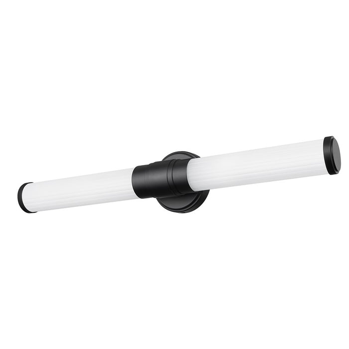 Z-Lite Warwick 1Lt 4" LED Vanity/25W, Matte Black/Opal White