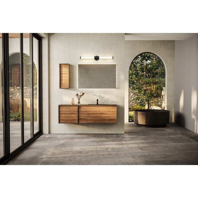 Z-Lite Warwick 1 Light 4" LED Vanity 32W, Matte Black/Opal White