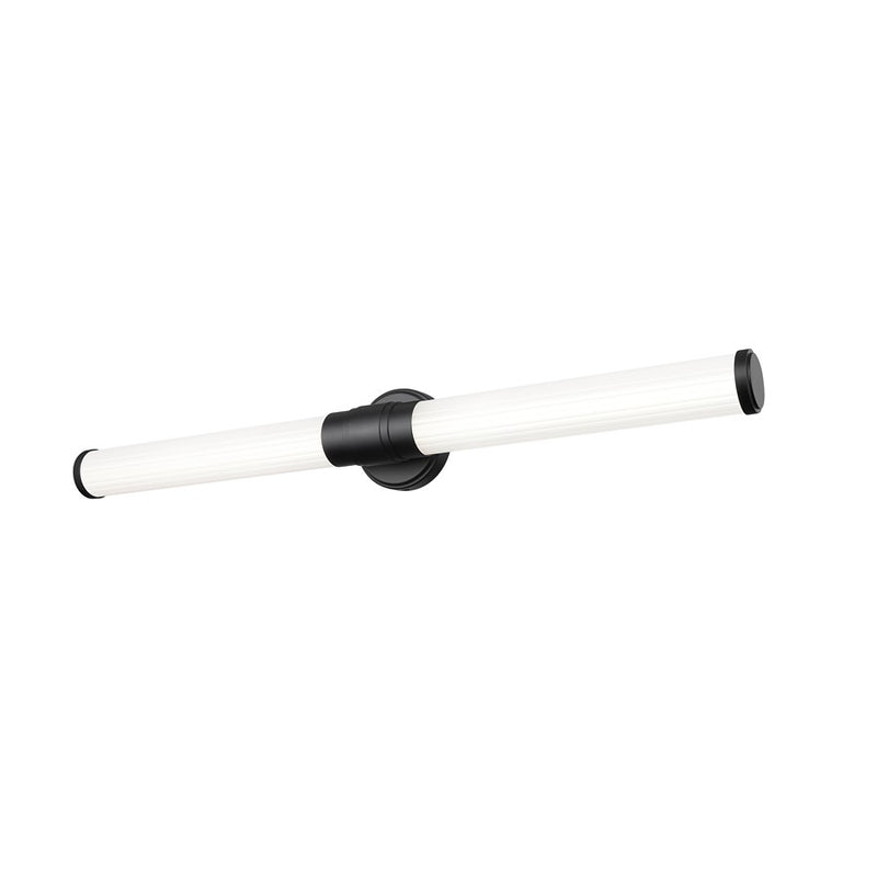 Z-Lite Warwick 1Lt 4" LED Vanity/32W, Matte Black/Opal White