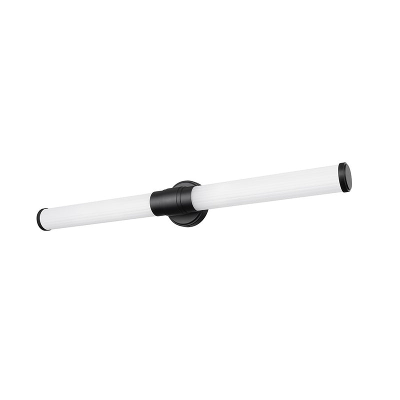Z-Lite Warwick 1Lt 4" LED Vanity/32W, Matte Black/Opal White